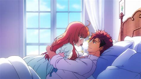 Romance anime where the boy and girl show affection, kiss, and。